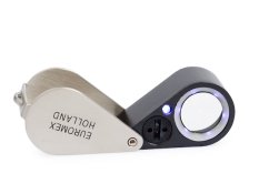 Lupa 10× achromatická triplet zavírací s LED a UV LED Lupa 10× achromatická triplet zavírací s LED a UV LED