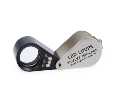 Lupa 10× achromatická triplet zavírací s LED a UV LED Lupa 10× achromatická triplet zavírací s LED a UV LED